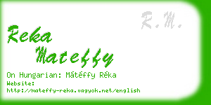 reka mateffy business card