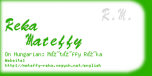 reka mateffy business card